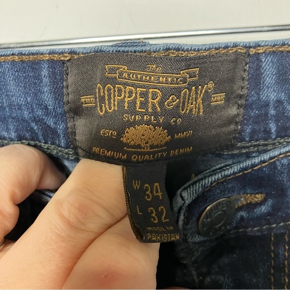 Copper & Oak supply company slim straight jeans size 34 x 32 - Picture 3 of 5